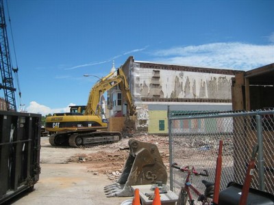 cleanup of building debris