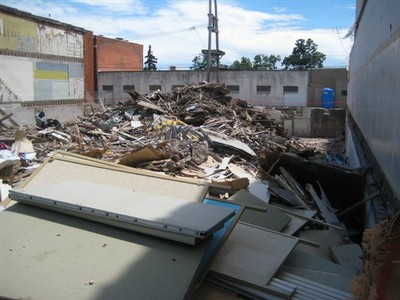 old electric company debris